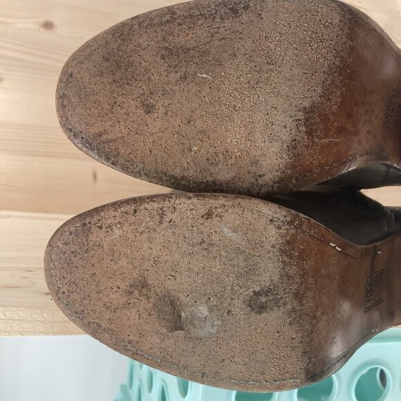 Frye Womens Jackie Tall Leather Boots Sz 9 Brown Taupe Tan Equestrian Southwest - Picture 14 of 16